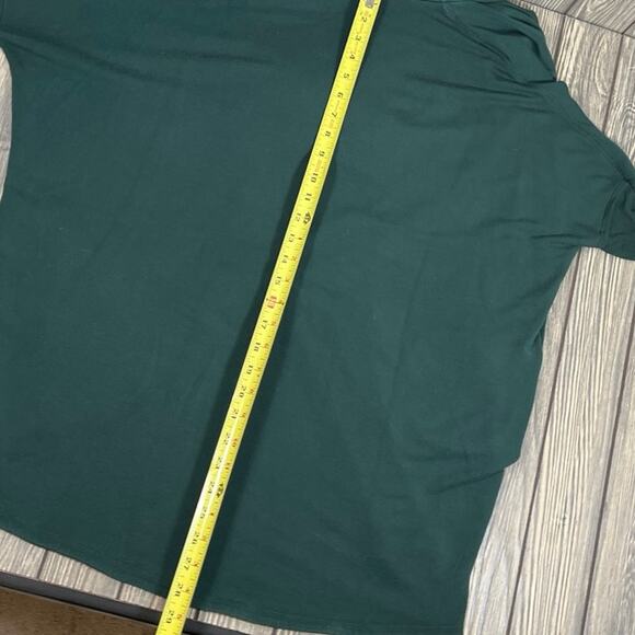 Athleta Purana Hooded Wrap Sweatshirt Athleisure Tunic M Green Relaxed Stretch - Picture 8 of 8